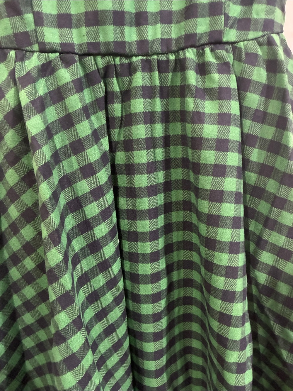 Tulip B NWT Green Gingham Short-Sleeve Fit & Flare Dress - Picture 10 of 11